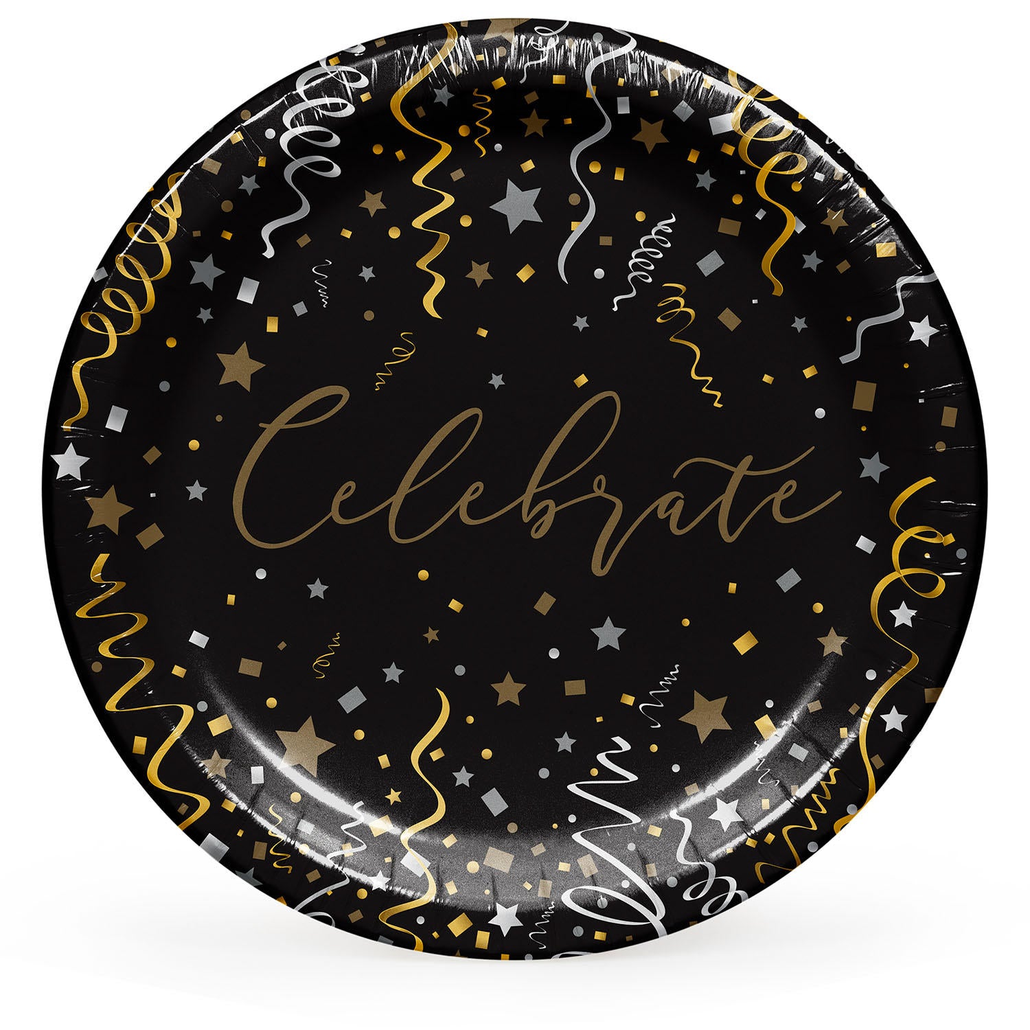 Artstyle Silver & Gold Celebration Dinner Paper Plates, 10" (85 ct.)