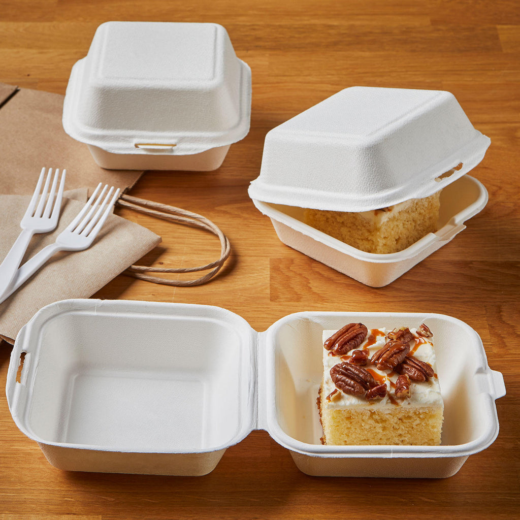 Hefty ECOSAVE Sandwich Hinged Lid Container (6" x 6", 100 ct.)