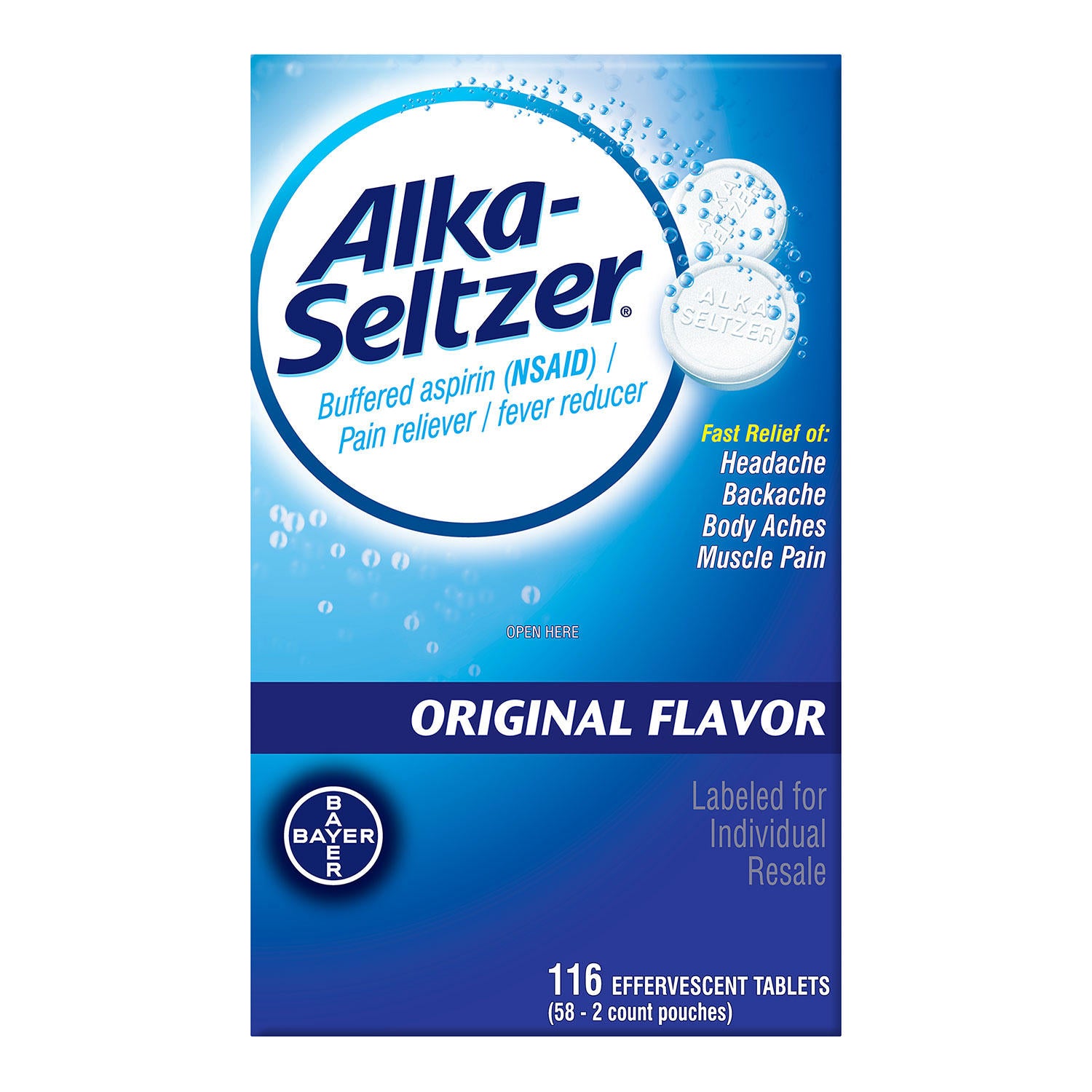 Alka-Seltzer Original Effervescent Pain Relief Tablets (116 ct.)