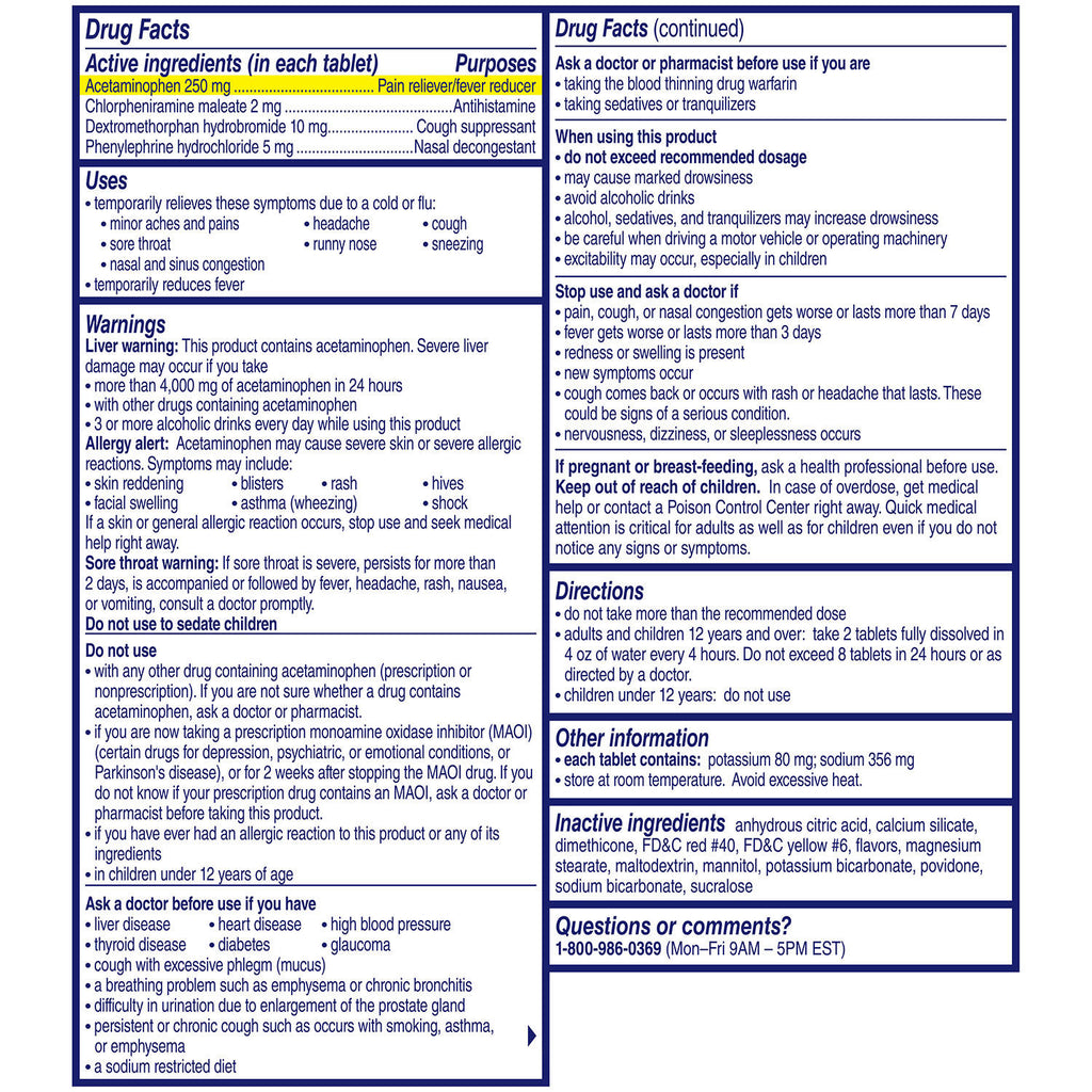 Alka-Seltzer Plus Severe Cold and Flu, Citrus (72 ct.)