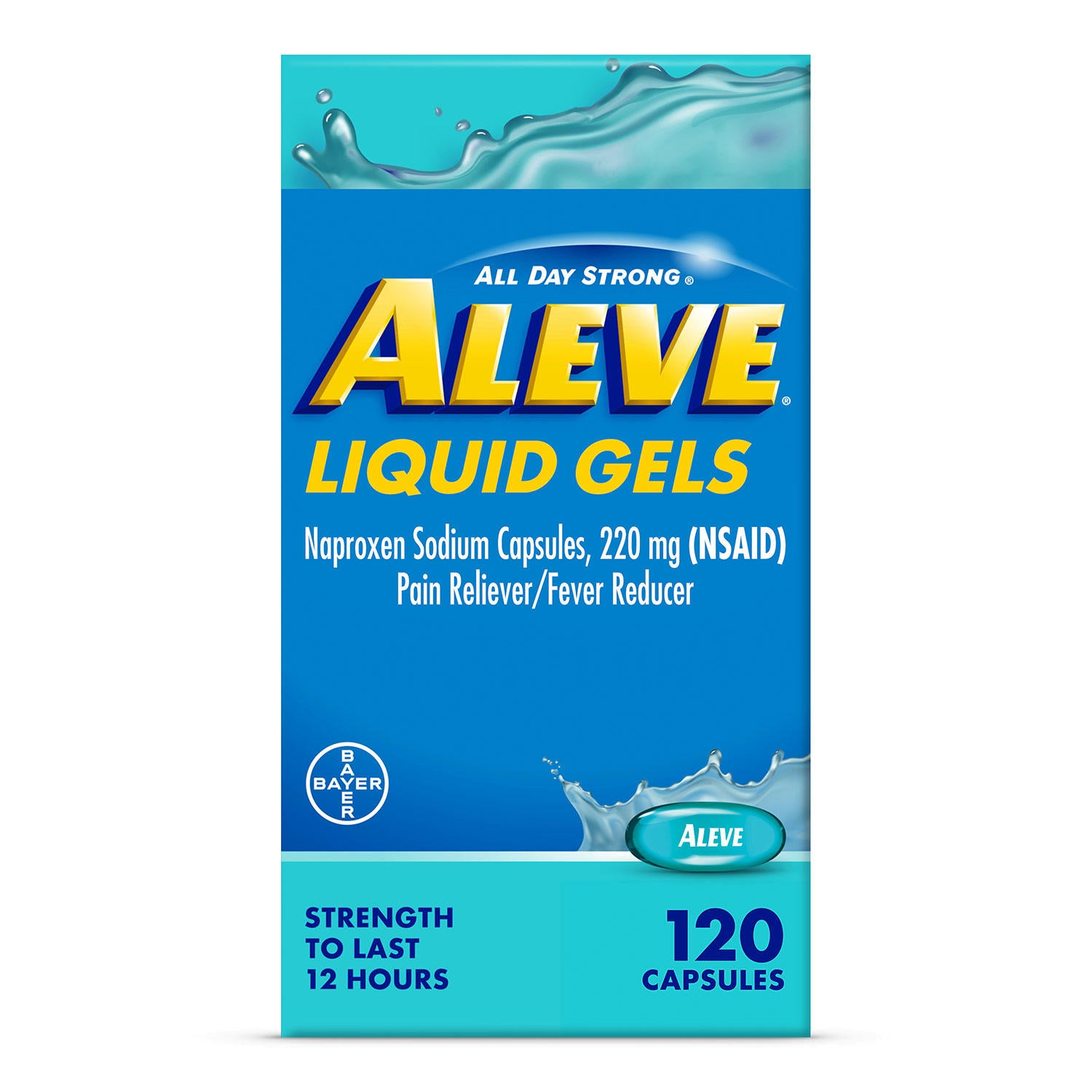 Aleve Naproxen Sodium  Pain Reliever Liquid Gels (120 ct.)