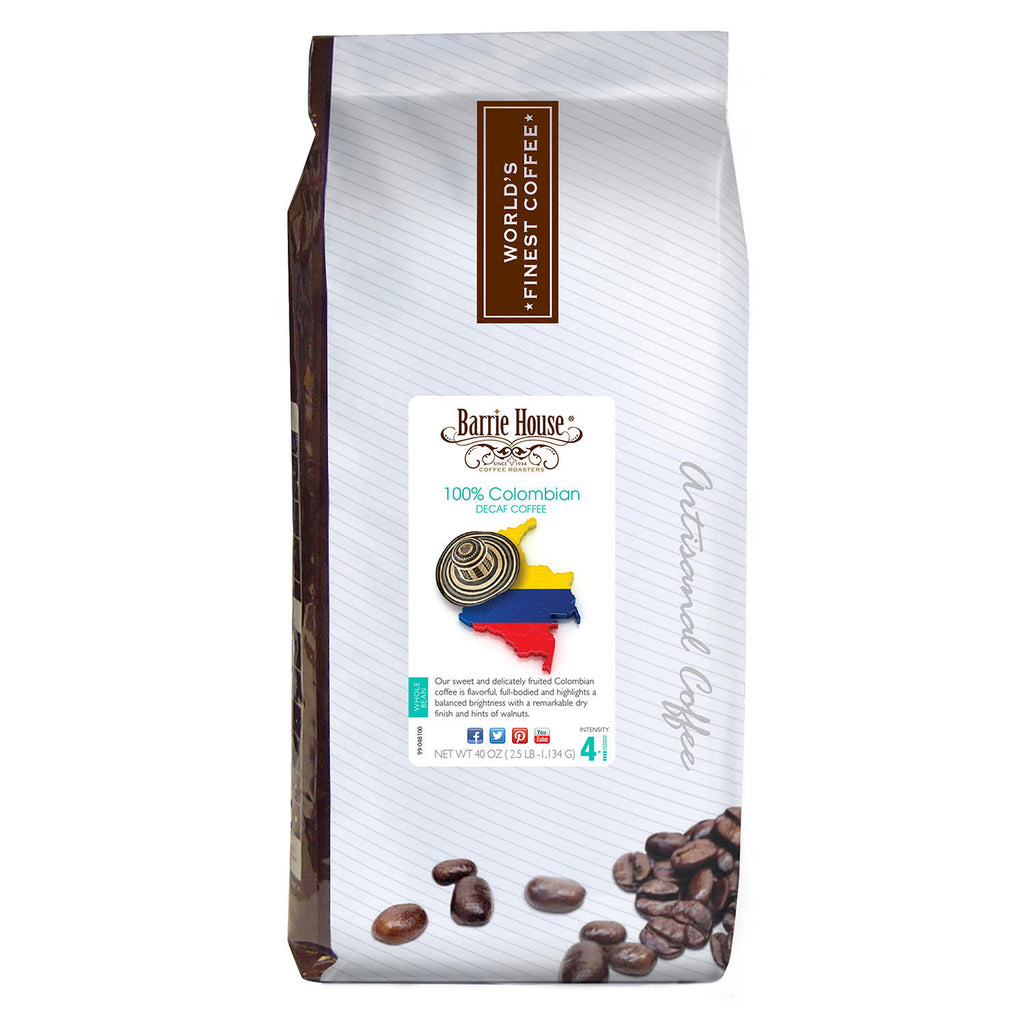 Barrie House Whole Bean Coffee, Decaf Colombian (40 oz.)