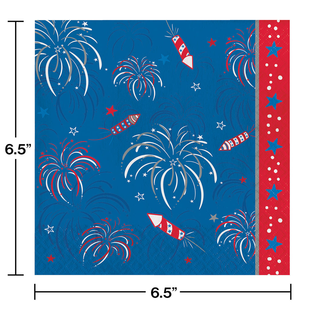 Artstyle 4th of July Fireworks Fun Lunch Napkins, 6.5" (200 ct.)