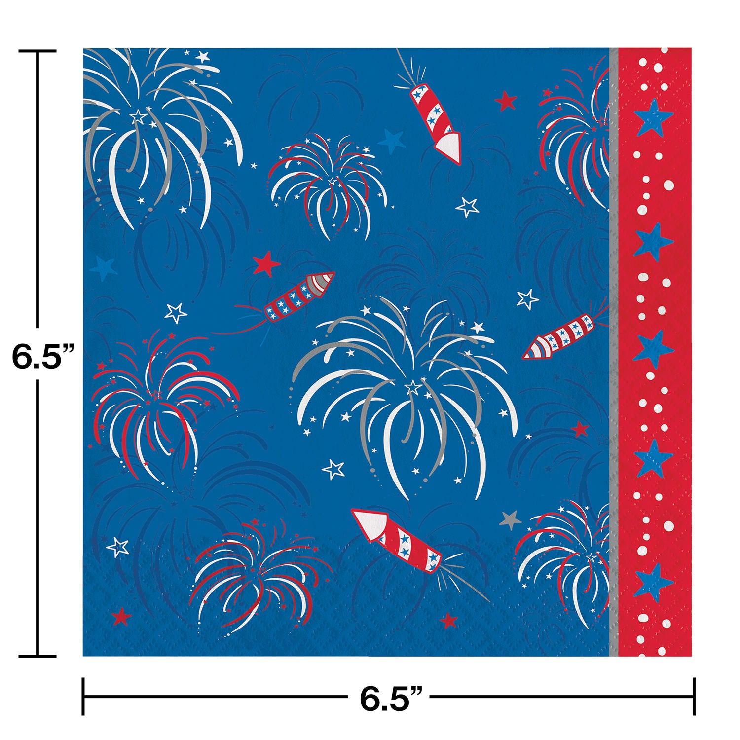 Artstyle 4th of July Fireworks Fun Lunch Napkins, 6.5" (200 ct.)