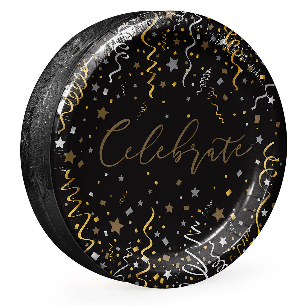 Artstyle Silver & Gold Celebration Dinner Paper Plates, 10" (85 ct.)