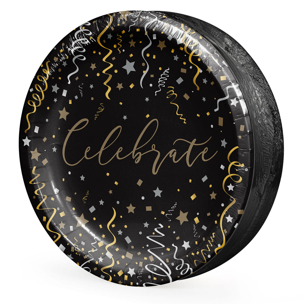 Artstyle Silver & Gold Celebration Dinner Paper Plates, 10" (85 ct.)