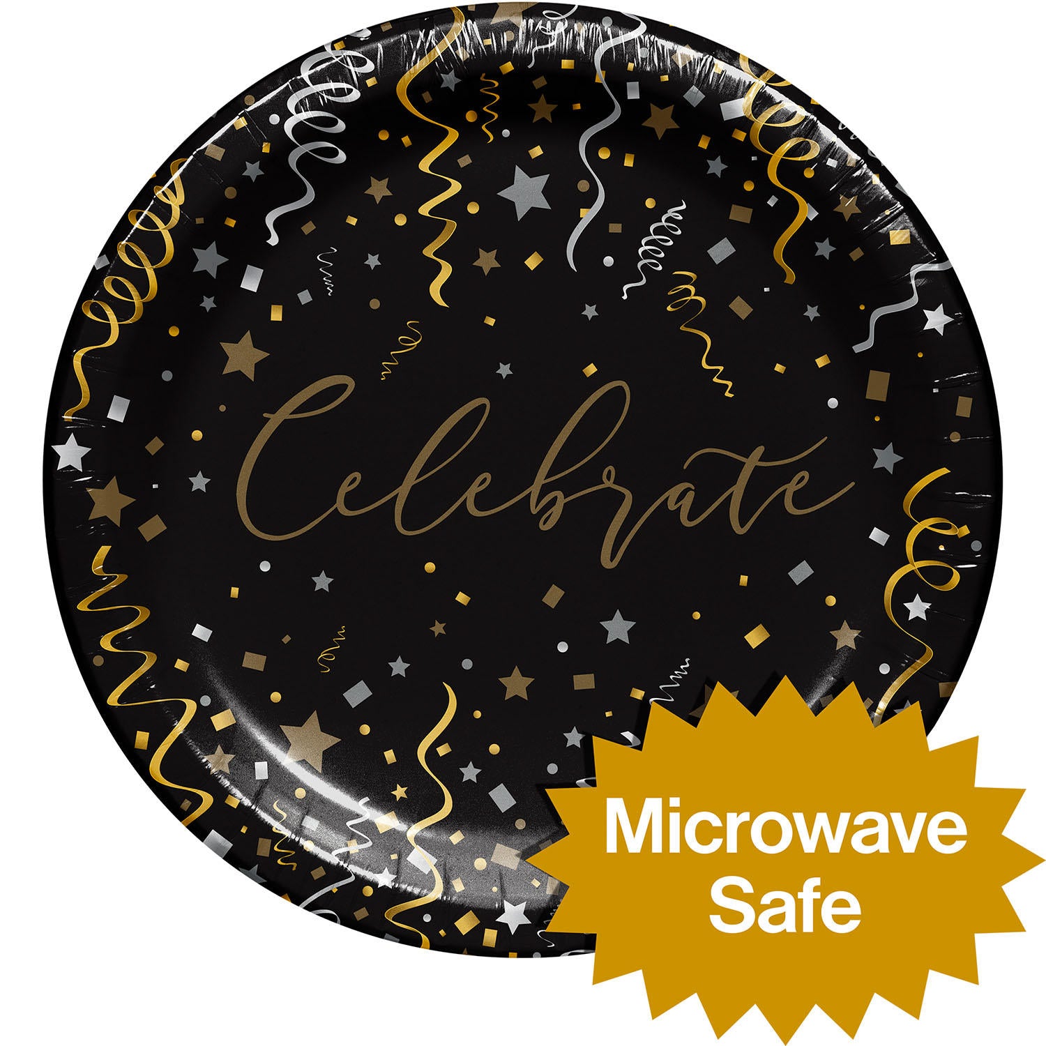 Artstyle Silver & Gold Celebration Dinner Paper Plates, 10" (85 ct.)