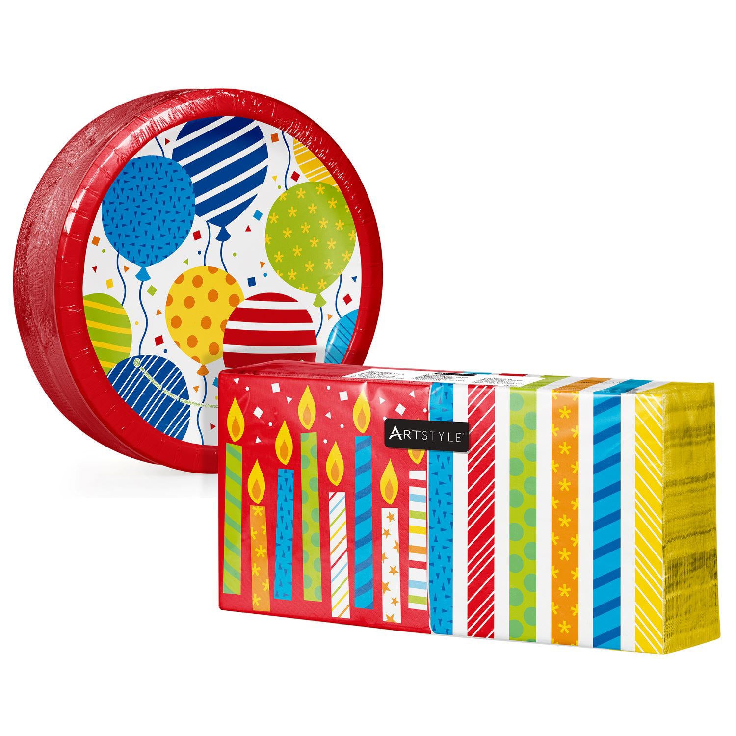 Artstyle Hip Hip Hooray Birthday Paper Plates & Napkins Kit (285 ct.)
