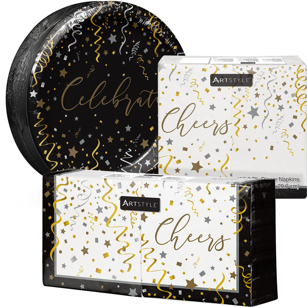 Artstyle Silver and Gold Celebration Party Supplies Kit (435 ct.)
