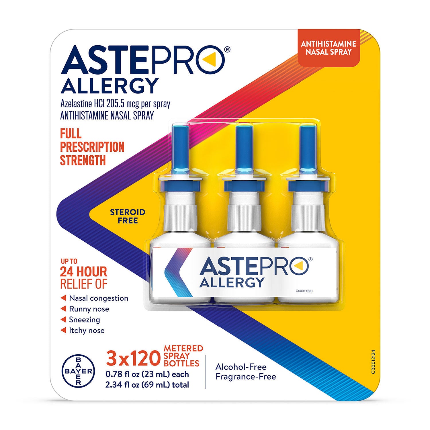 Astepro  Adult Nasal Spray (120 ml./bottle, 3 pk.)