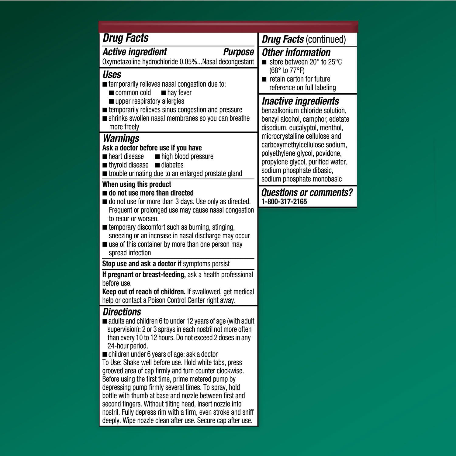 AFRIN No-Drip Severe Congestion Nasal Spray (3 pk., 20 ml./pk.)