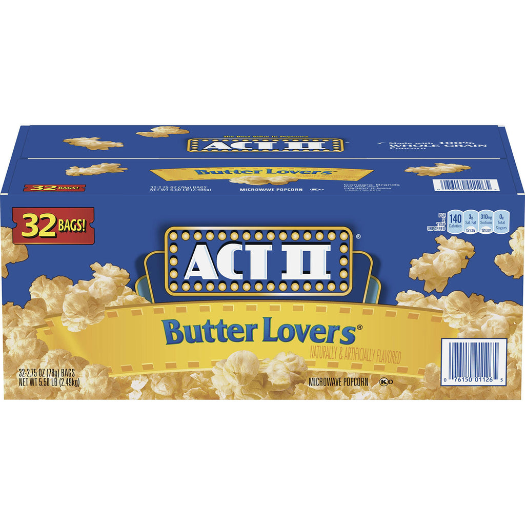 ACT II Butter Lovers Microwave Popcorn (2.75 oz., 32 pk.)
