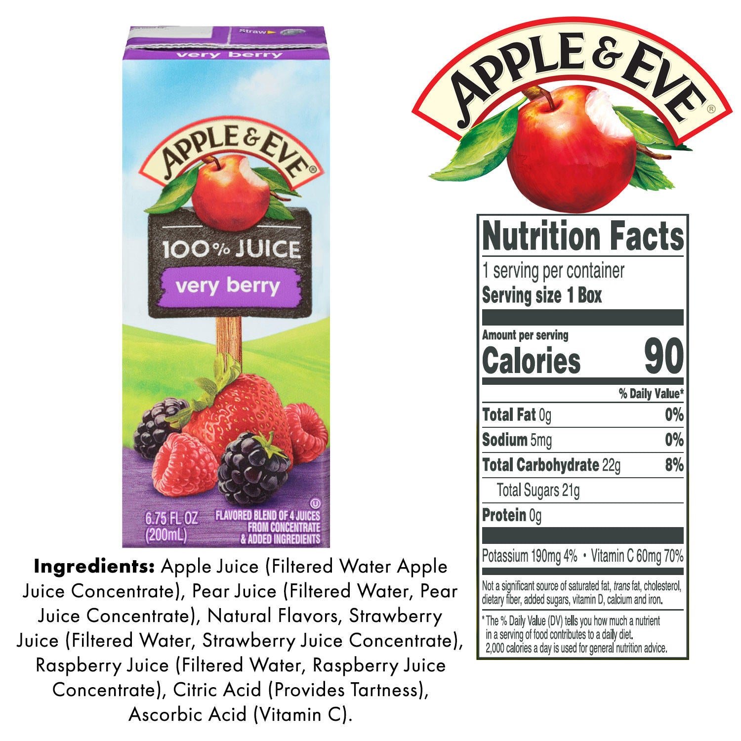 Apple & Eve 100% Juice Variety Pack (6.75 fl. oz., 36 pk.)