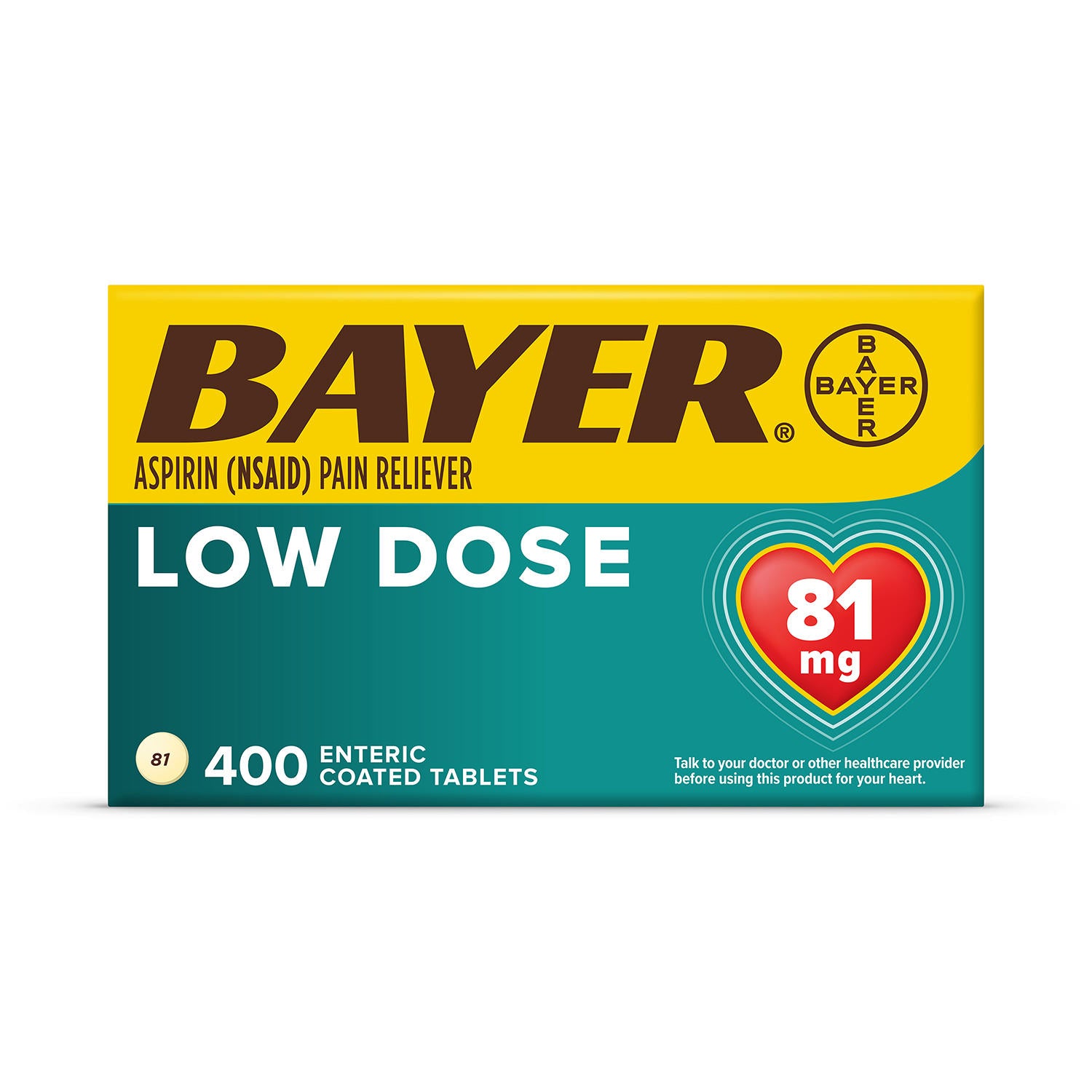 Bayer Low Dose Aspirin Regimen, 81 mg. (400 ct.)
