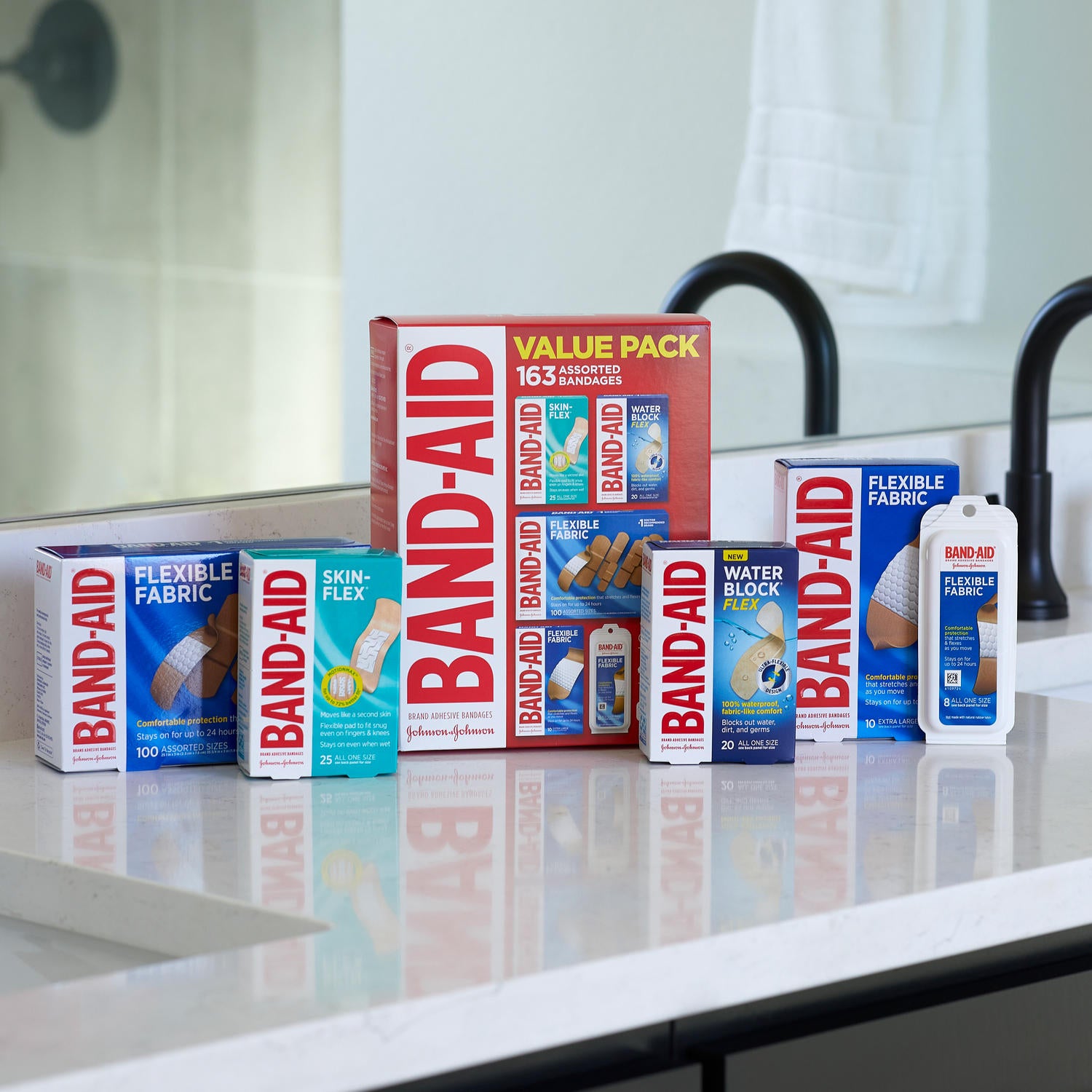 Band-Aid Brand Adhesive Bandages Variety Pack (163 ct.)