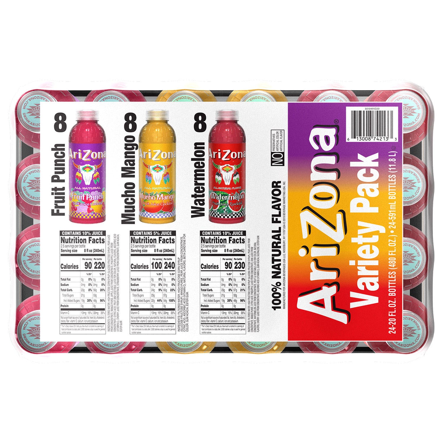 AriZona Juice Cocktail Variety Pack (20 fl. oz., 24 pk.)