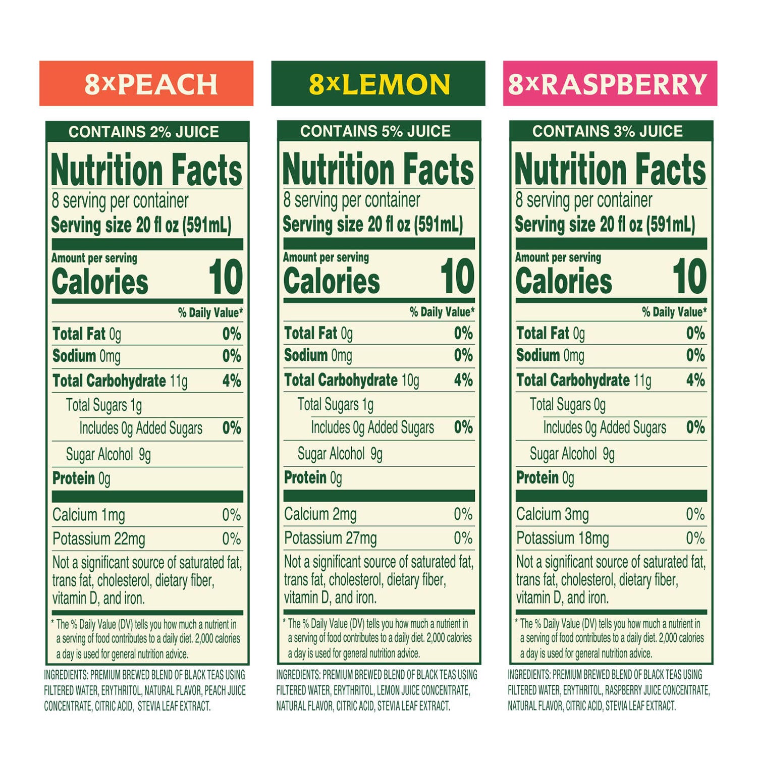 AriZona Diet Tea Variety Pack  (20 fl. oz., 24 pk.)