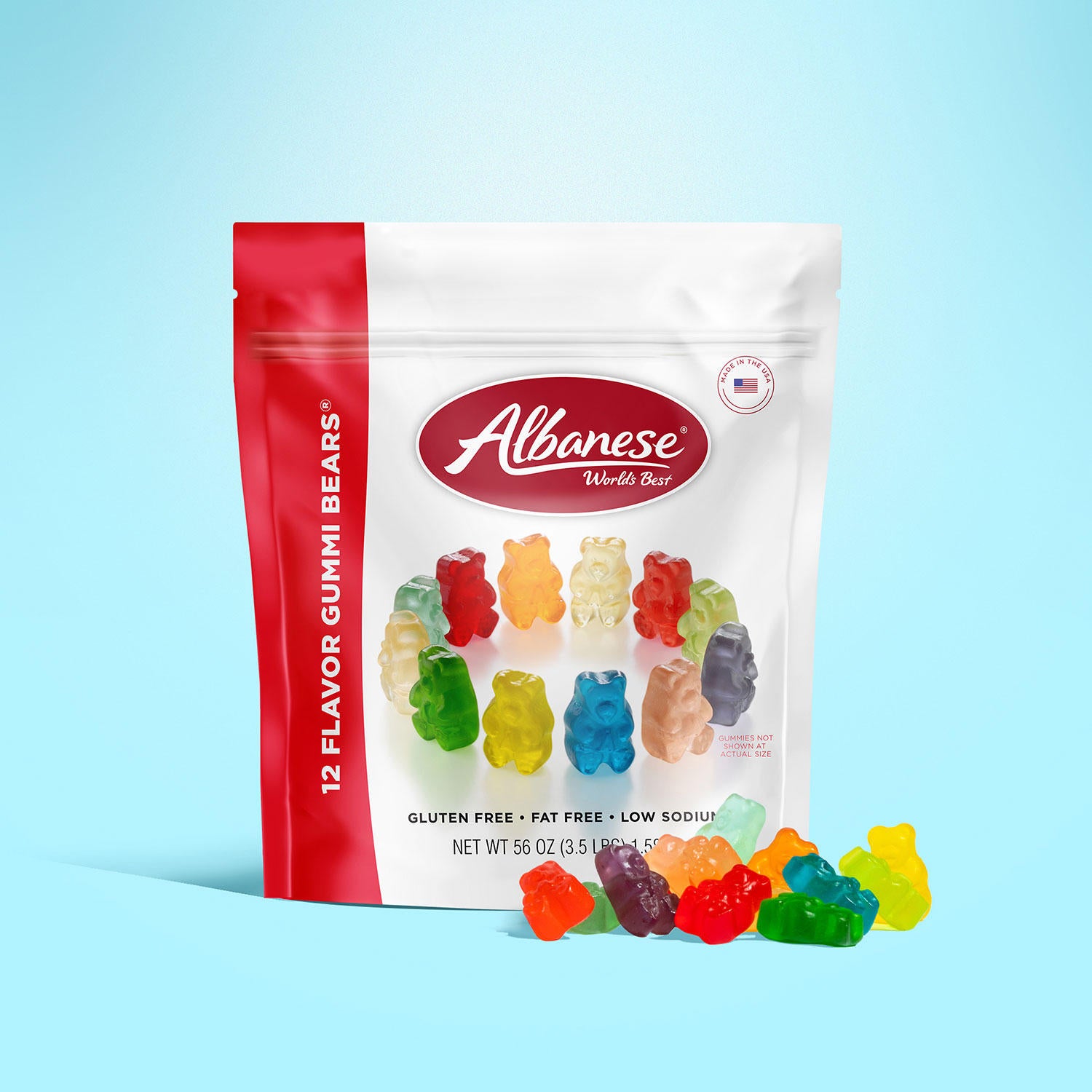 Albanese World's Best 12 Flavor Gummi Bear Share Bag (56 oz.)