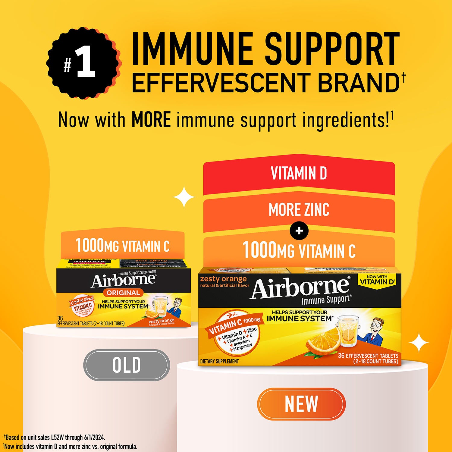 Airborne Immune Support  Effervescent Tablets, Zesty Orange (36 ct.)