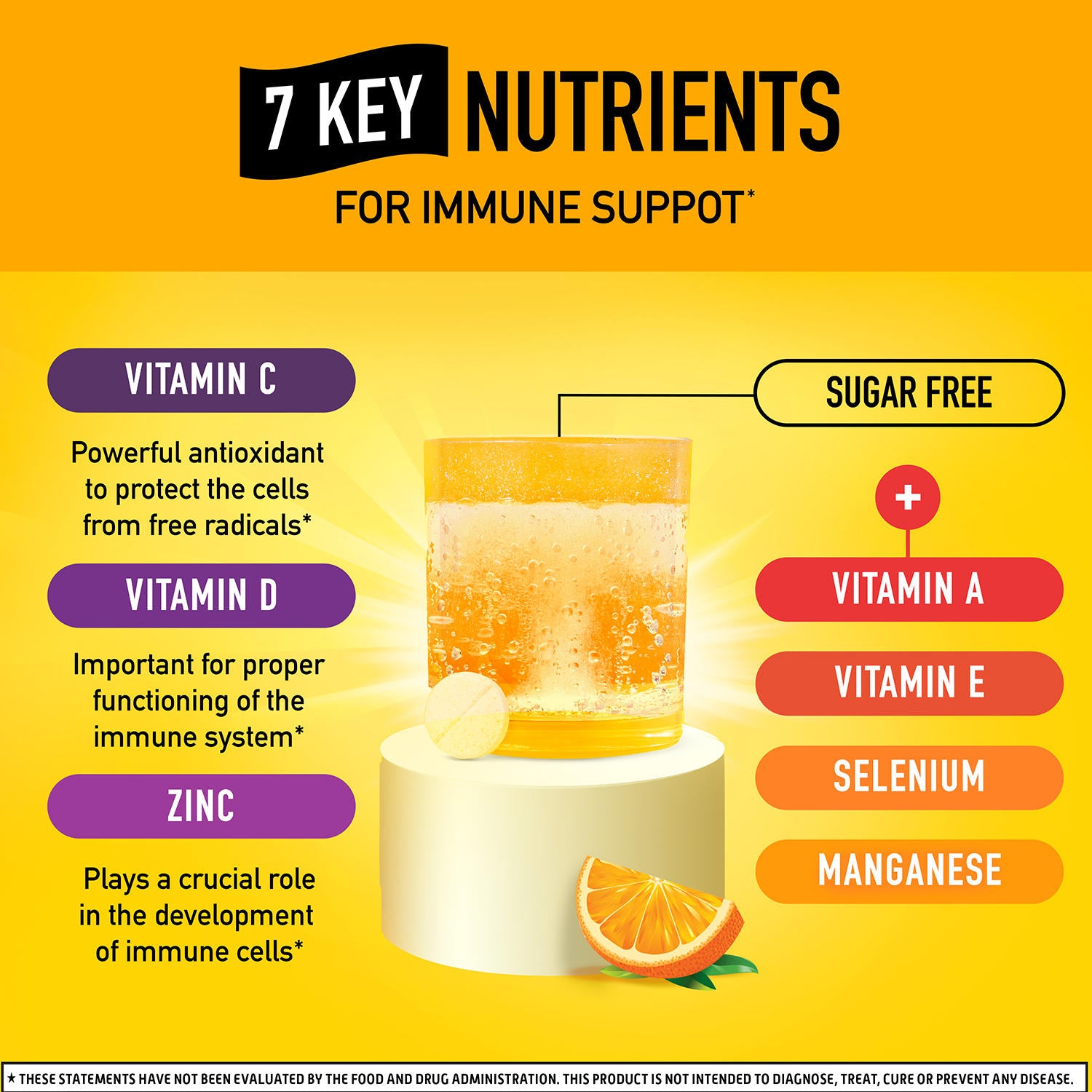 Airborne Immune Support  Effervescent Tablets, Zesty Orange (36 ct.)
