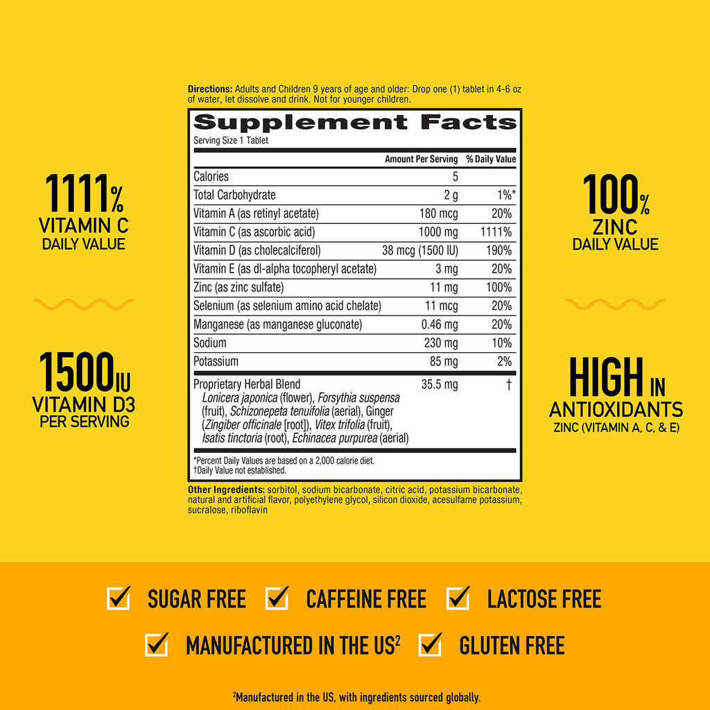 Airborne Immune Support  Effervescent Tablets, Zesty Orange (36 ct.)