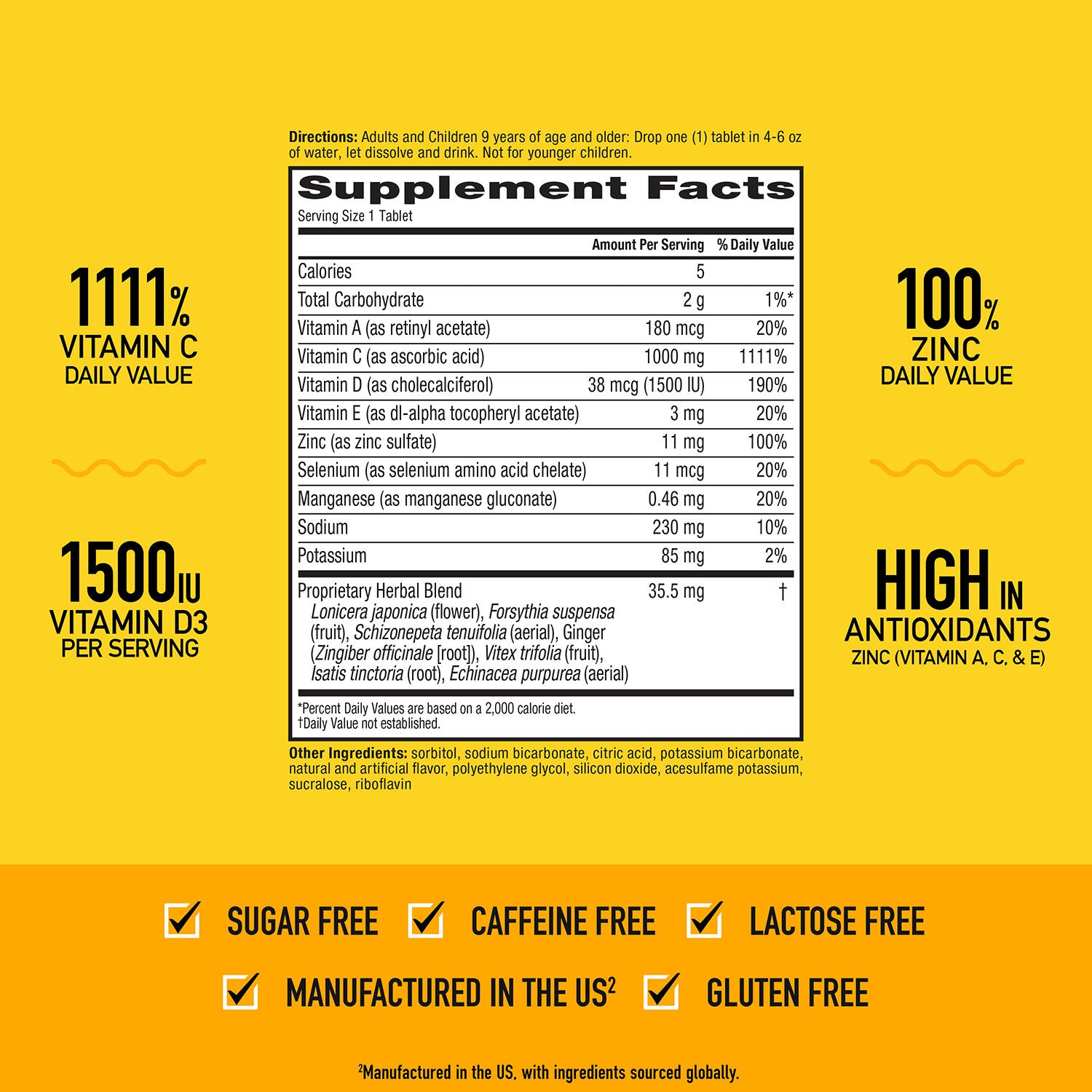 Airborne Immune Support  Effervescent Tablets, Zesty Orange (36 ct.)
