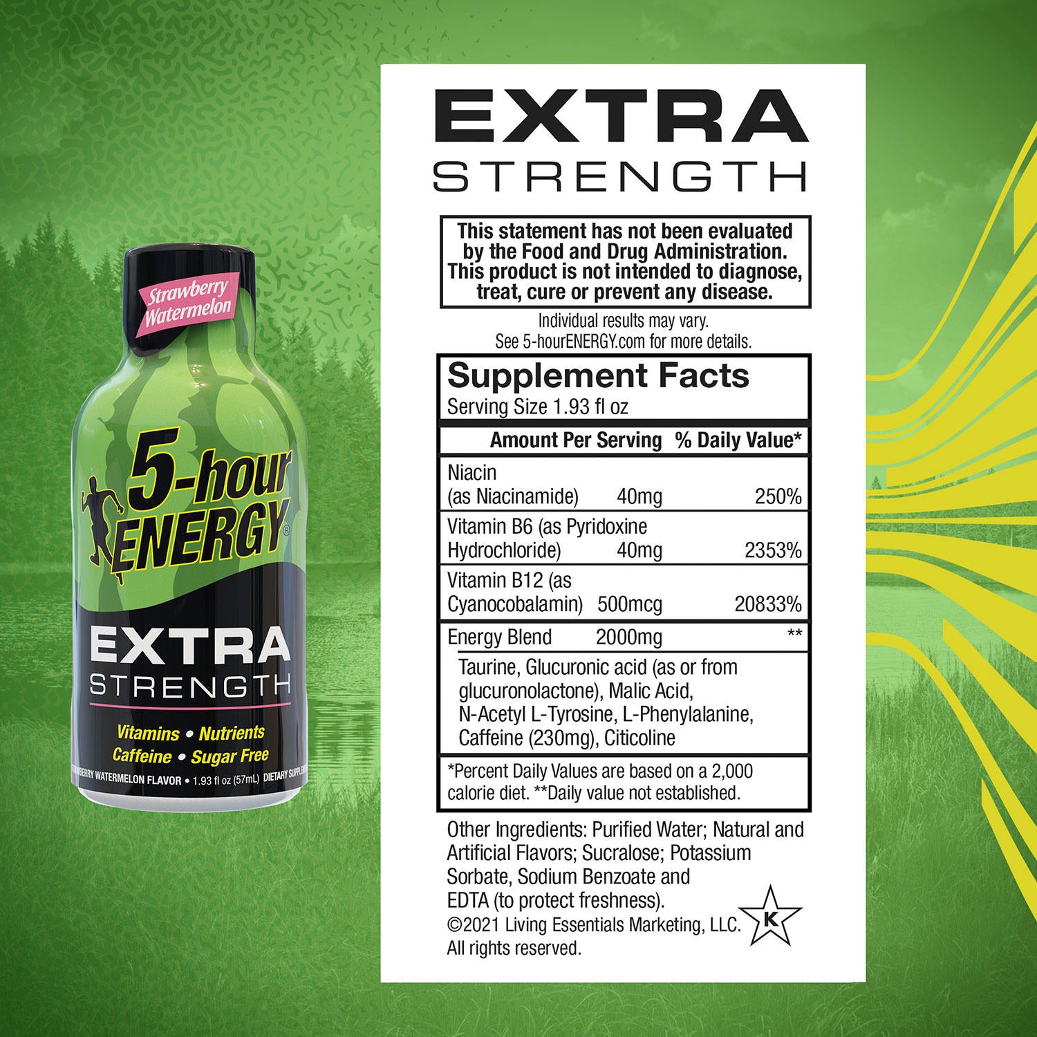 5-hour ENERGY Shot, Extra Strength, Strawberry Watermelon (1.93 oz., 24 ct.)