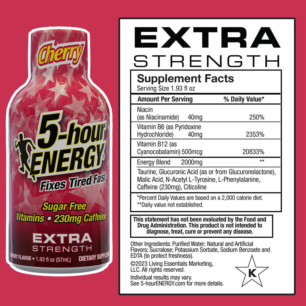 5-hour ENERGY Shot, Extra Strength, Cherry (1.93 oz., 24 ct.)