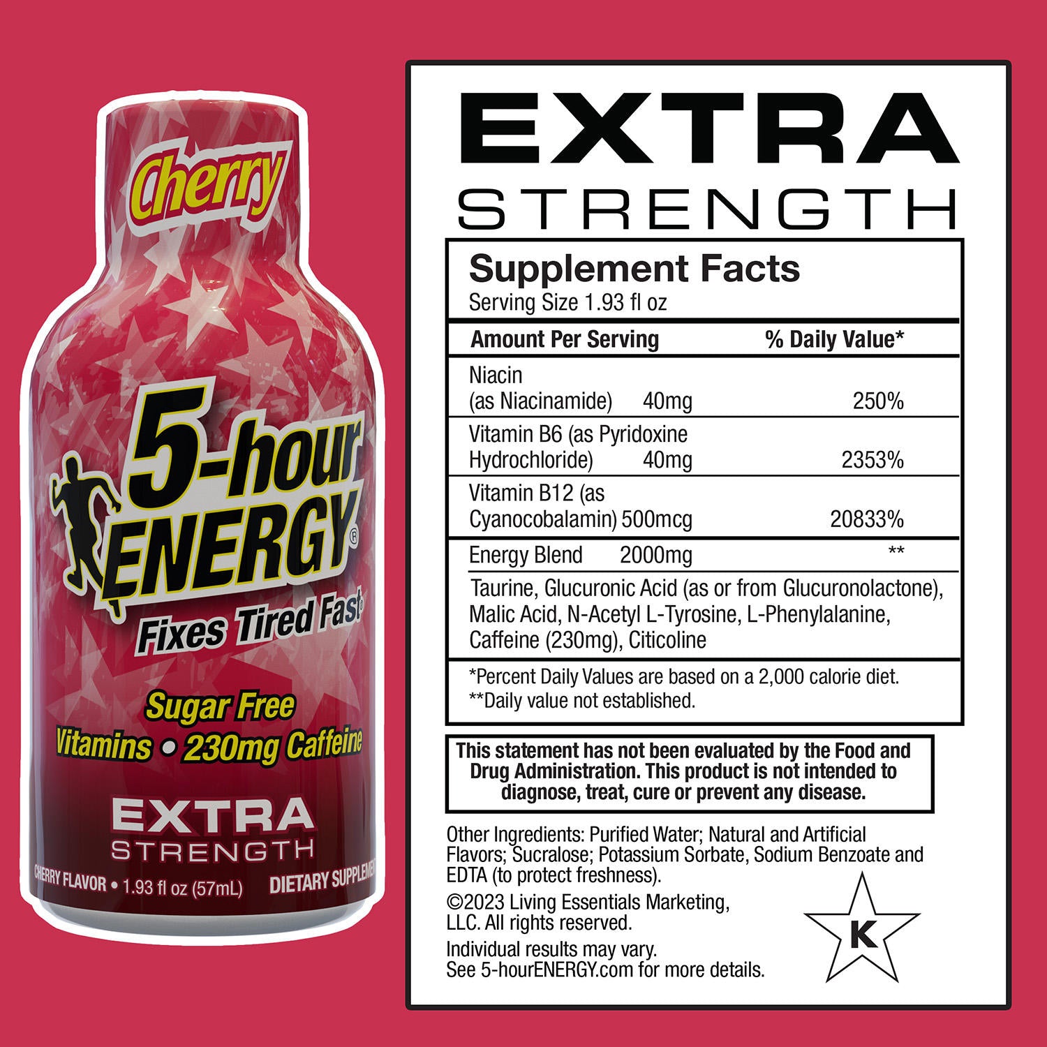 5-hour ENERGY Shot, Extra Strength, Cherry (1.93 oz., 24 ct.)