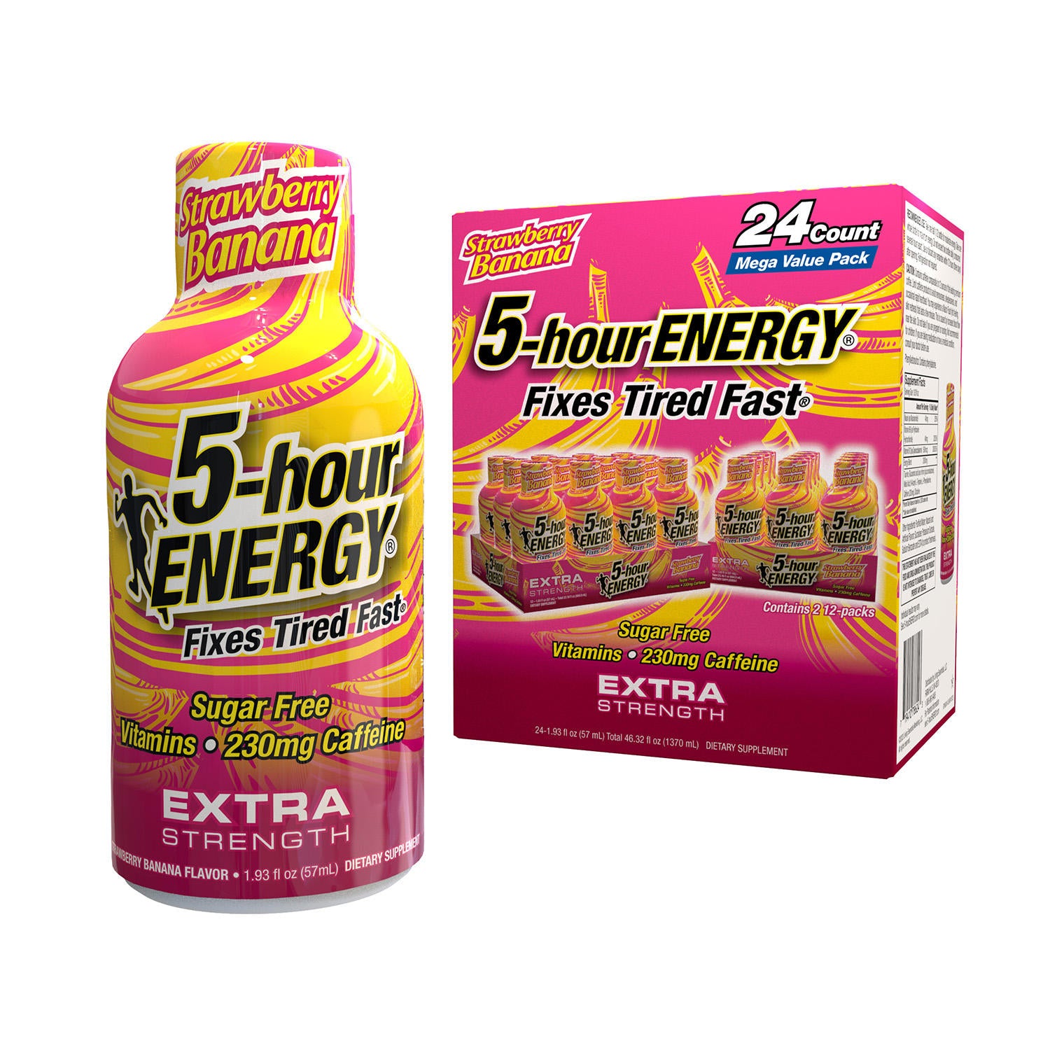 5-hour ENERGY Shot, Extra Strength, Strawberry Banana (1.93 oz., 24 ct.)