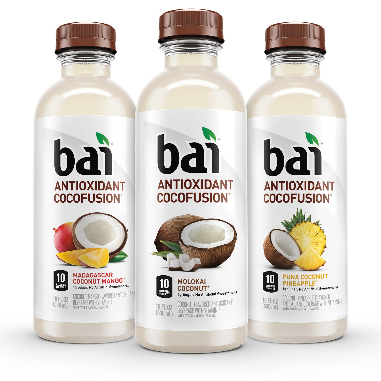 Bai Cocofusions Variety Pack, Antioxidant Infused Beverage (18 fl. oz., 15 pk.)