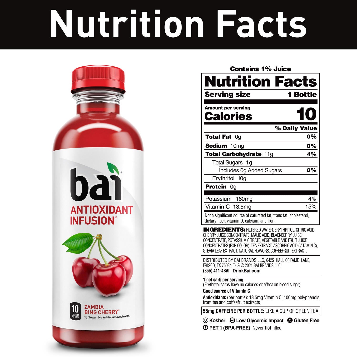 Bai Hillside Variety Pack (18 fl. oz., 15 pk.)