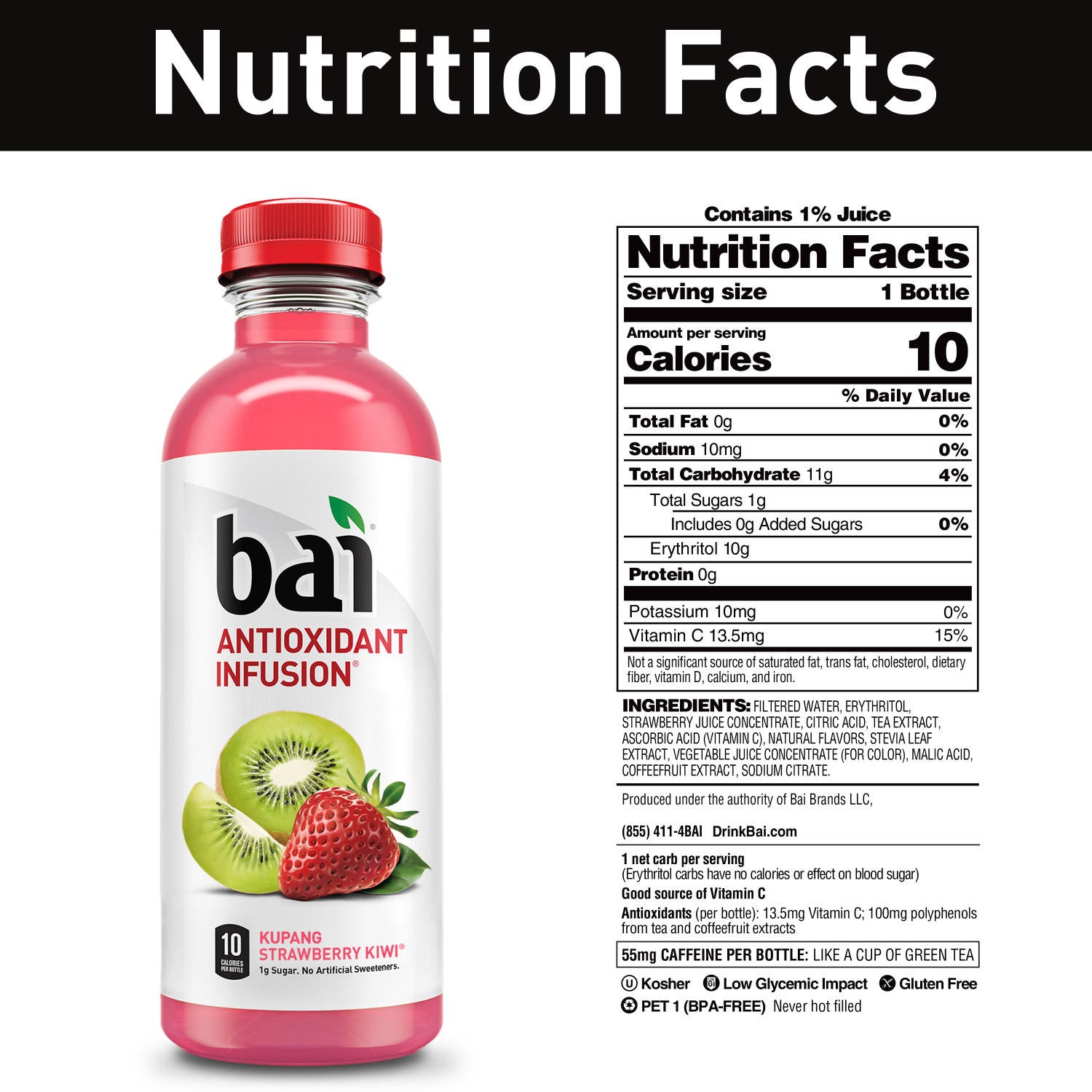 Bai Hillside Variety Pack (18 fl. oz., 15 pk.)
