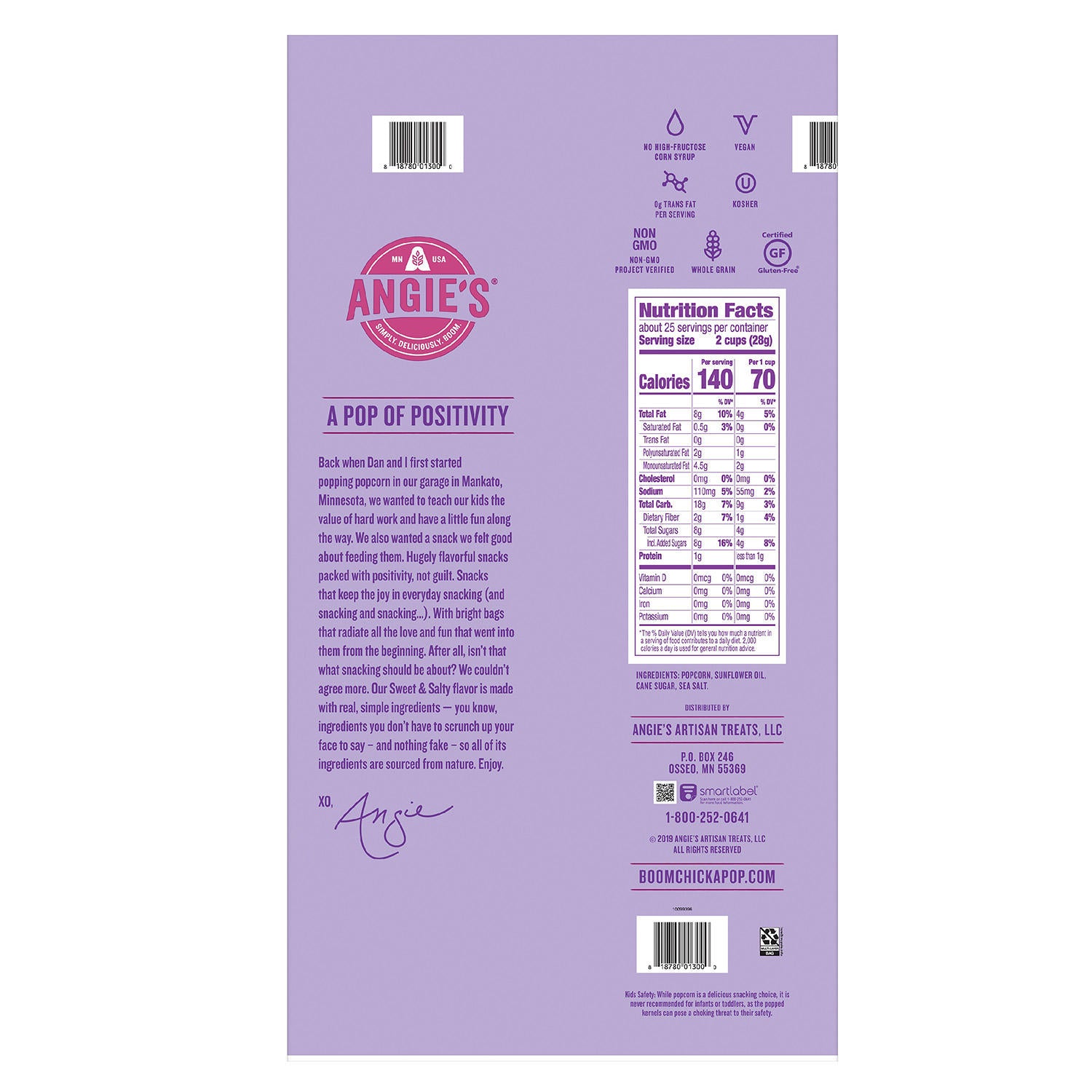 Angie's Boom Chicka Pop Sweet and Salty Kettle Corn (25 oz.)