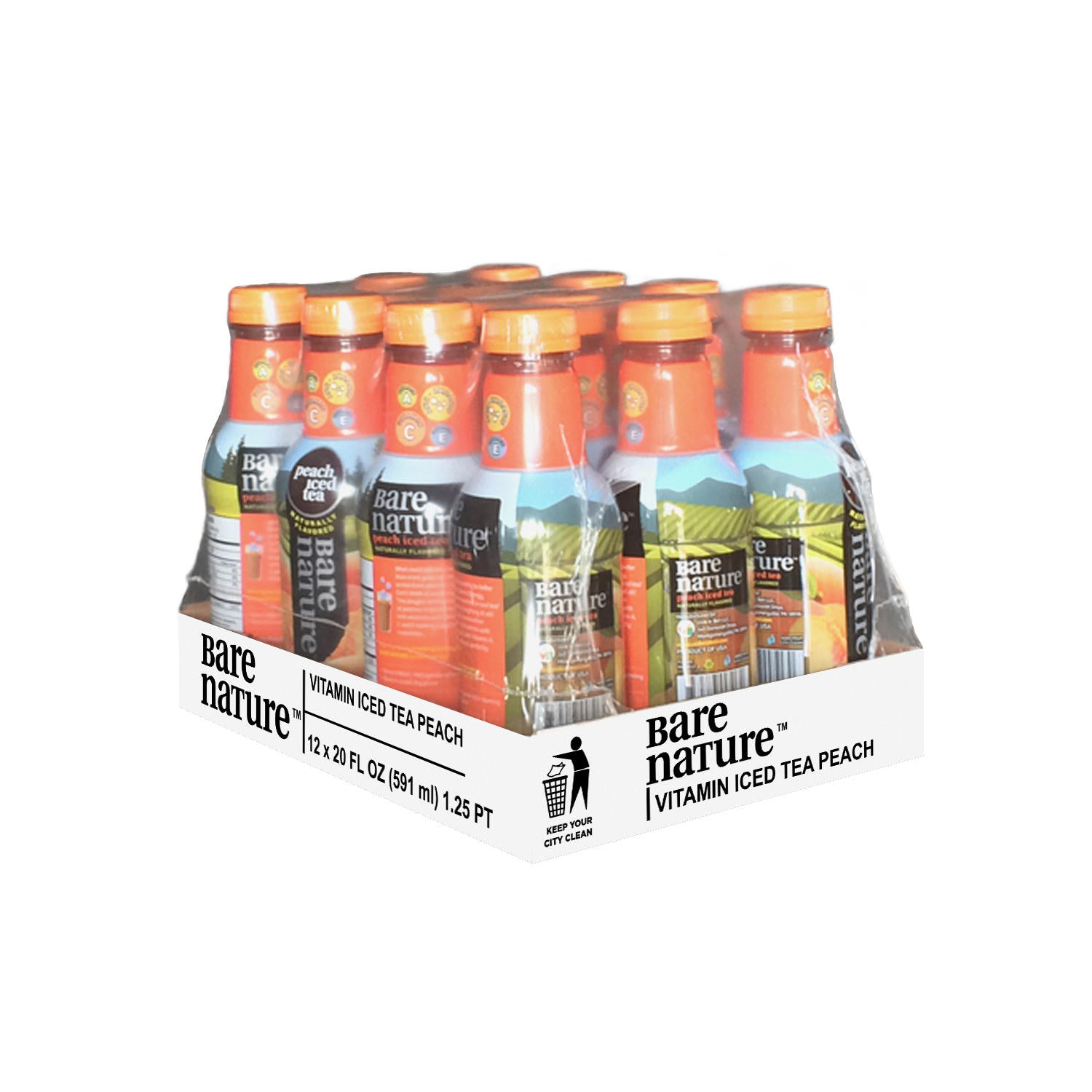 Bare Nature Peach Vitamin Iced Tea (20 oz., 12 pk.)