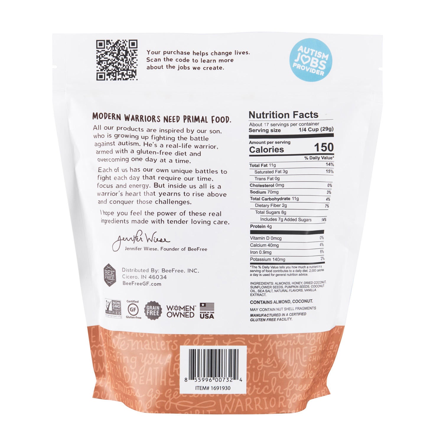 BeeFree Bob's Salted Caramel Warrior Mix (17 oz.)