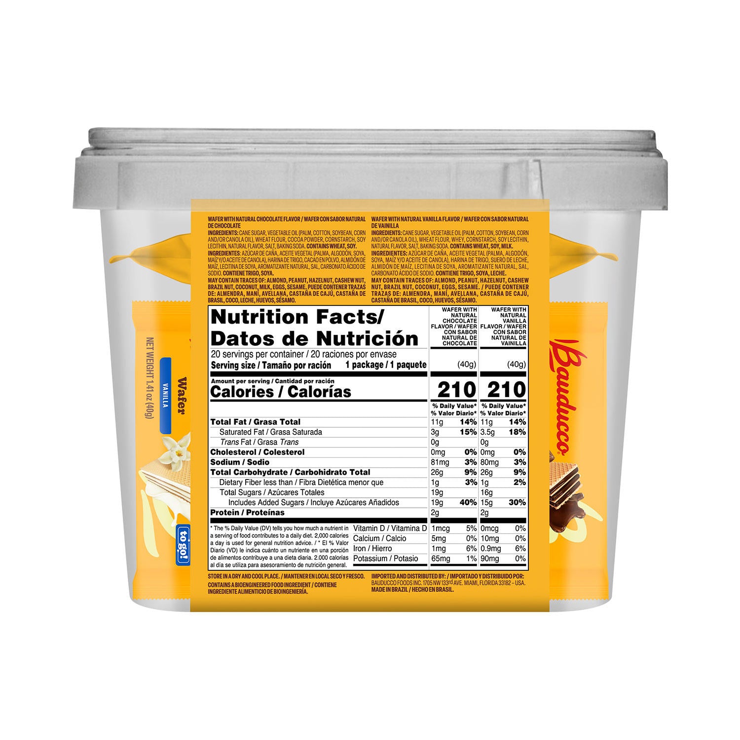 Bauducco Wafer Tub (20 pk.)