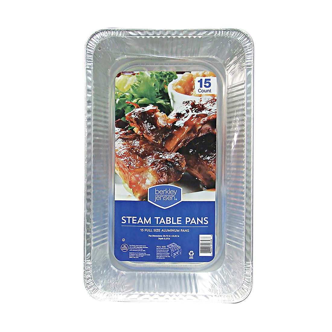 Berkley Jensen Full-Size Steam Table Pans, 15 ct.