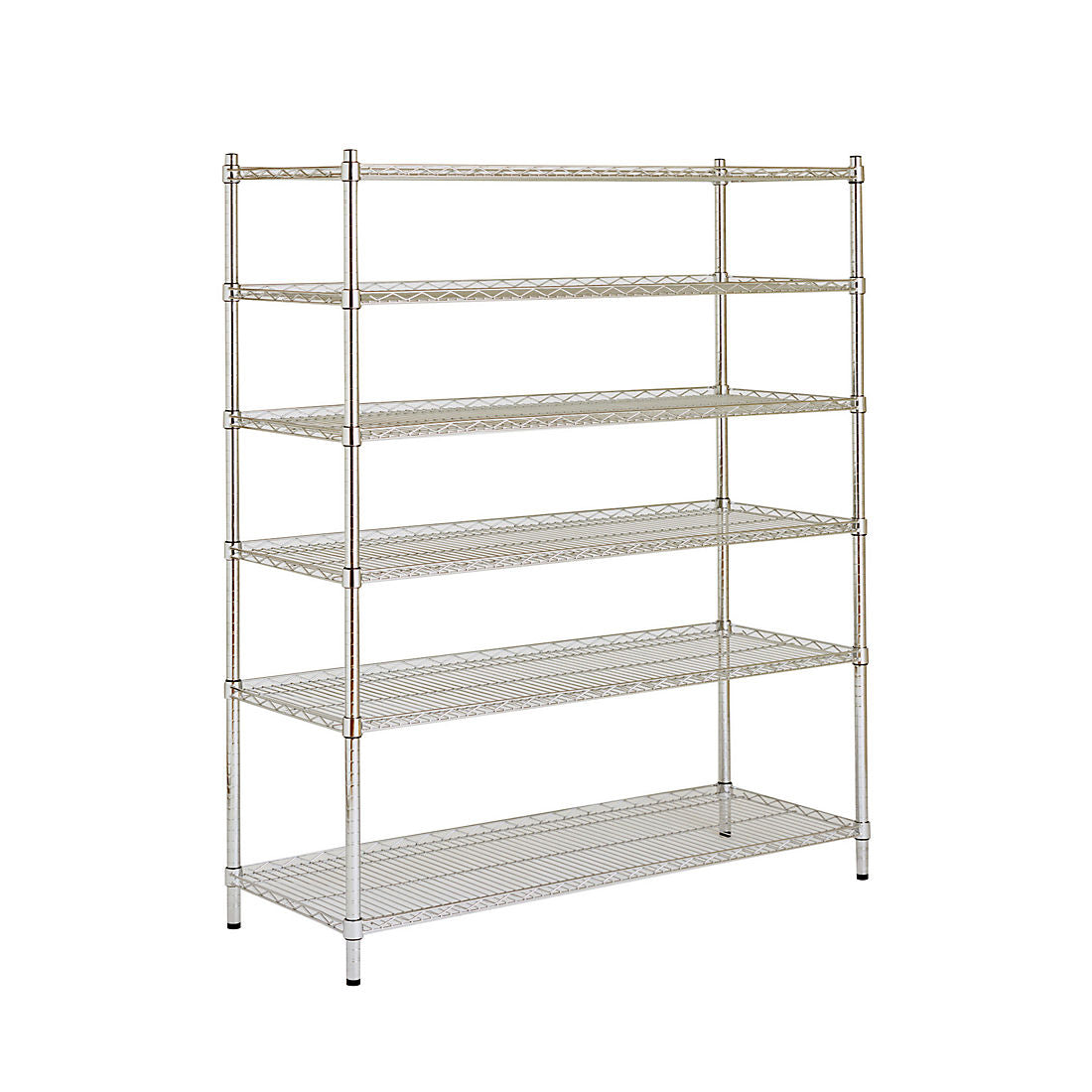 Berkley Jensen 48" 6-Shelf Steel Rack - Chrome