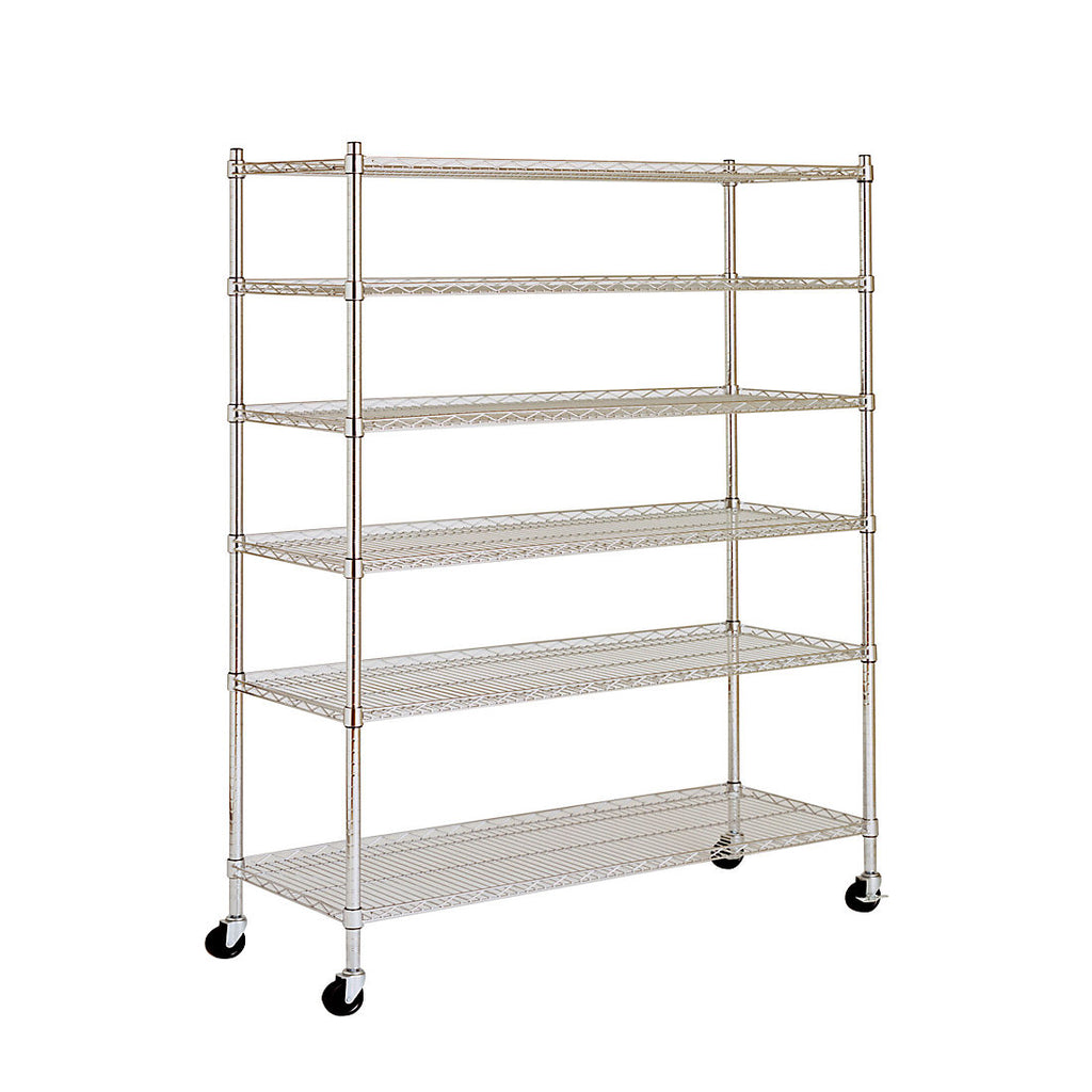Berkley Jensen 48" 6-Shelf Steel Rack - Chrome