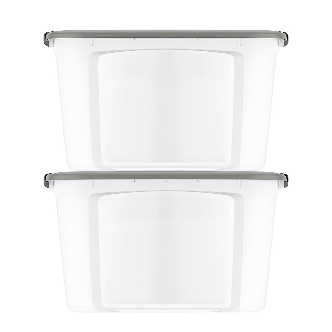Bella Storage Solution 20-Gal. Tote with Locking Lid, 2 pk. - Clear