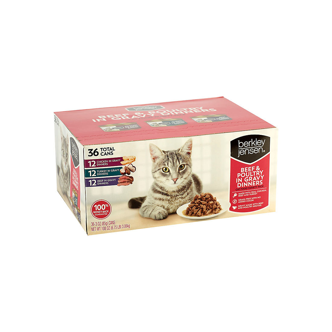 Berkley Jensen Beef and Poultry in Gravy Dinners, 36 ct.