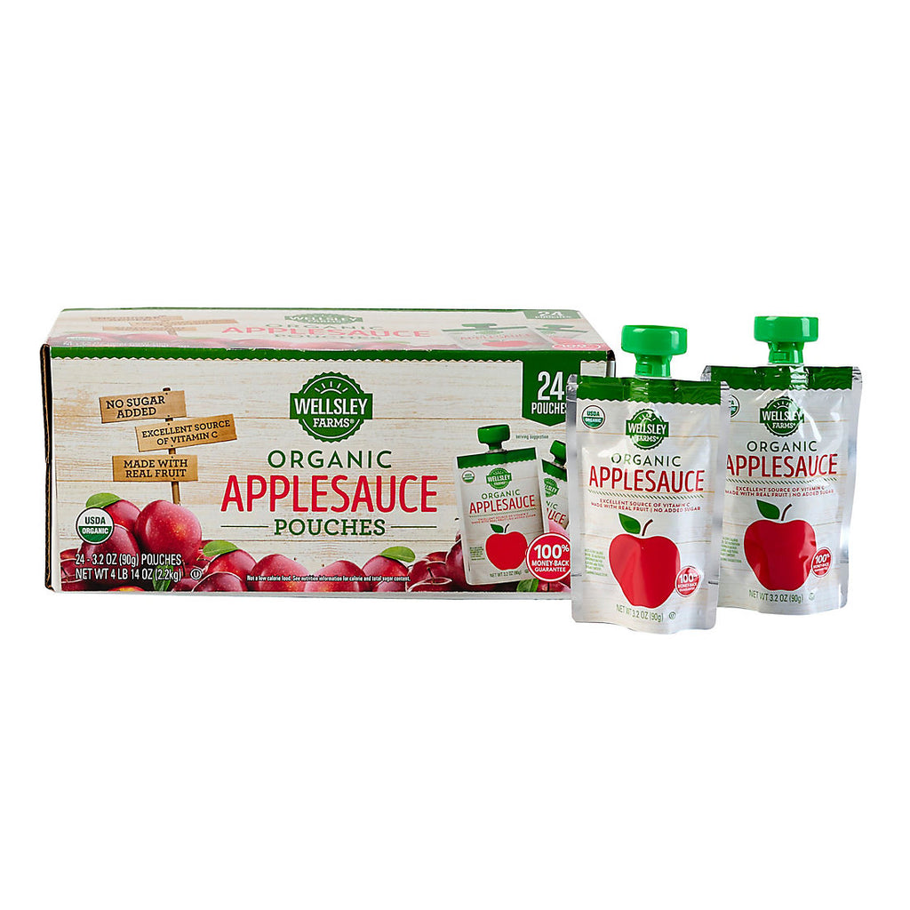Wellsley Farms Organic Applesauce Pouches, 24 ct.