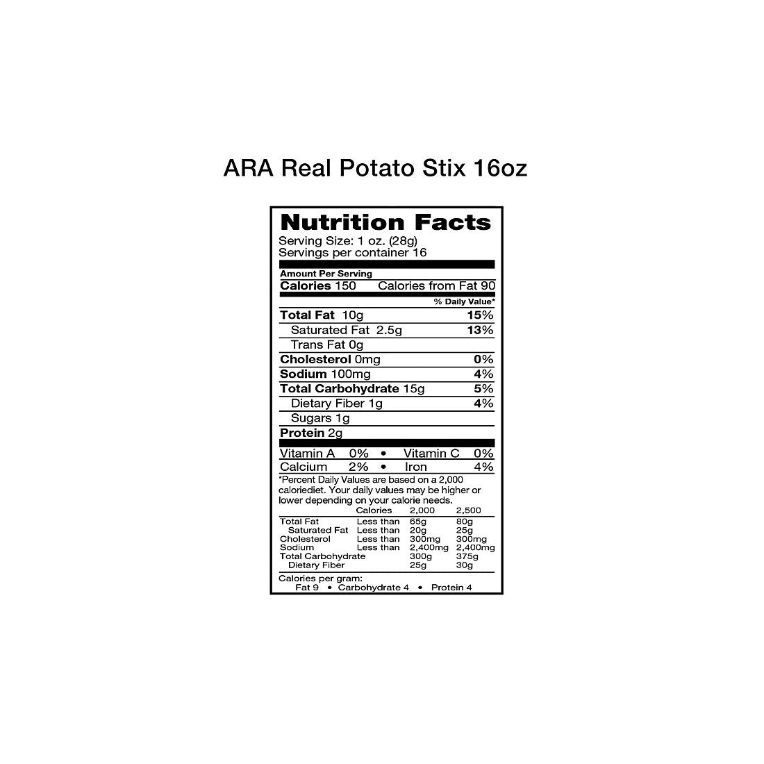 ARA Real Potato Stix, 16 oz.