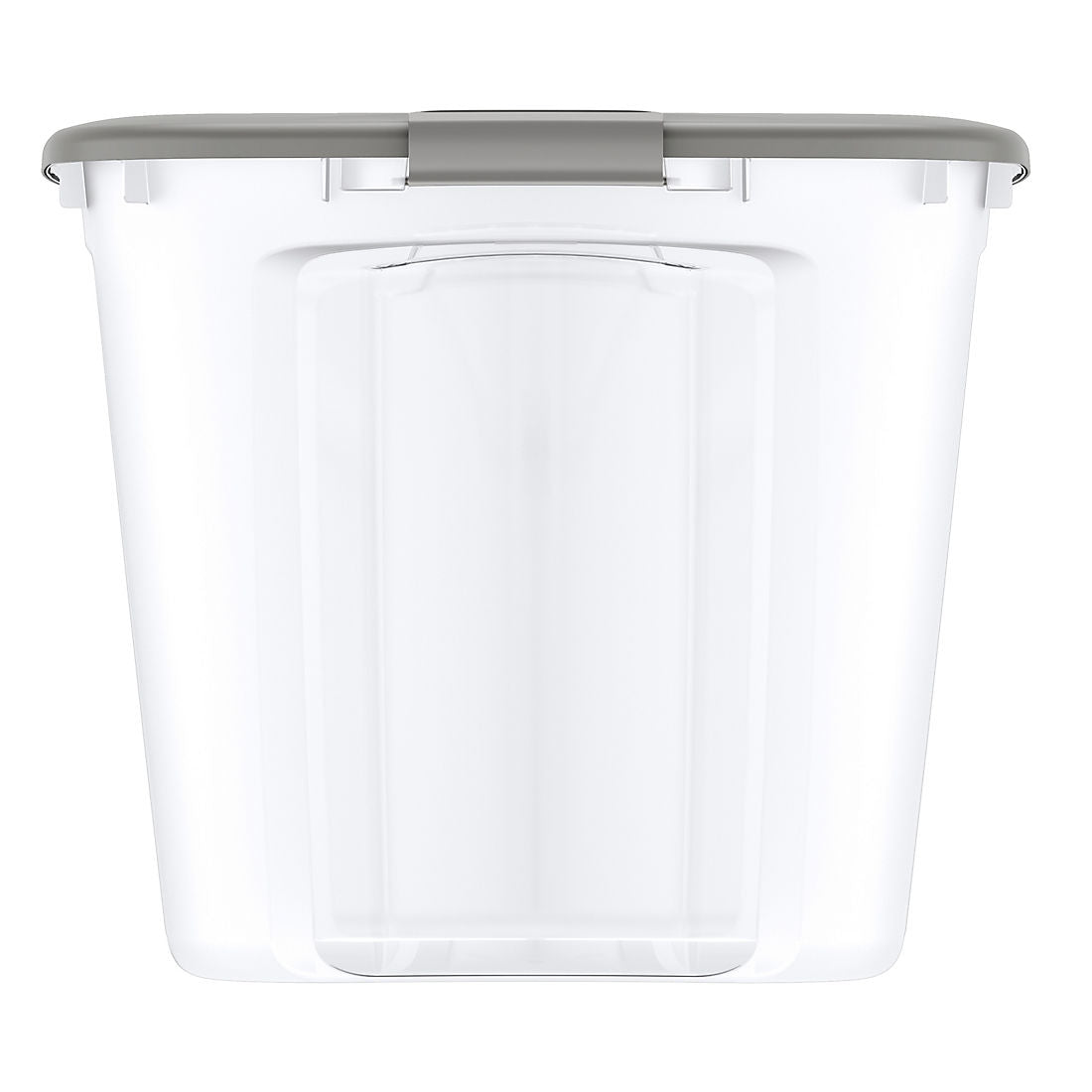 Bella Storage Solution 30 Gallon Locking Lid Storage Container - Clear Base & Sharkskin Lid