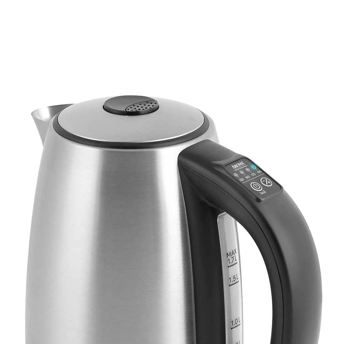 AROMA Professional 1.7 L 7-Cup Electric Stainless Steel Kettle AWK-1800SD