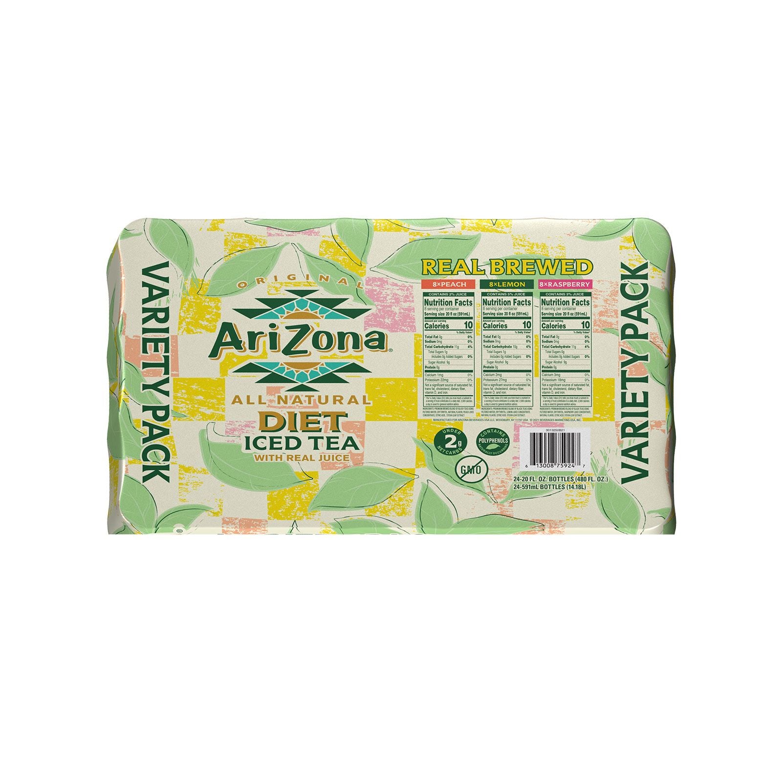 Arizona Beverage Diet Variety Tea, 20 oz.