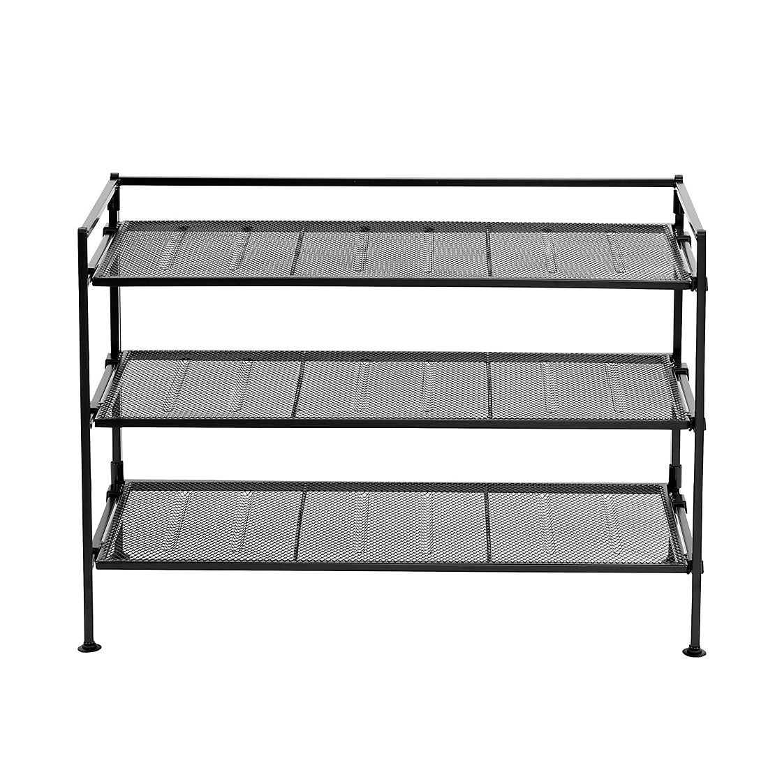 Berkley Jensen Heavy Duty 3-Tier Utility and Shoe Rack - Black