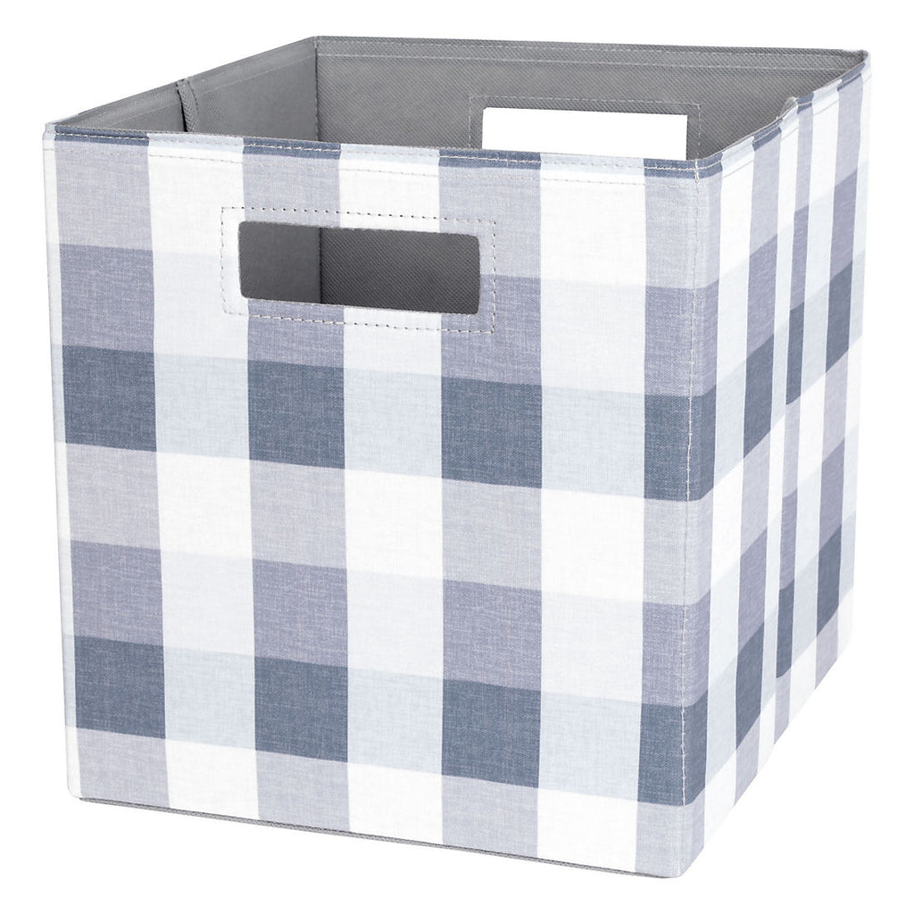 Berkley Jensen Foldable Storage Cubes, 4 pk. - Blue Plaid