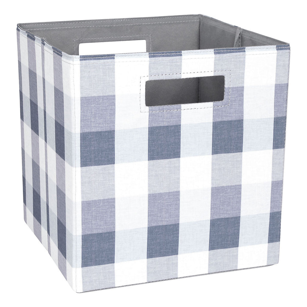 Berkley Jensen Foldable Storage Cubes, 4 pk. - Blue Plaid